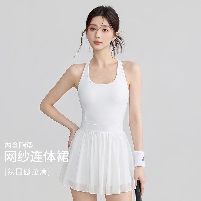 瑜伽服连衣裙网球健身训练套装女