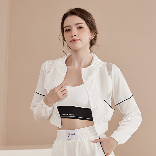 时尚透气拉链款速干防晒瑜伽外套