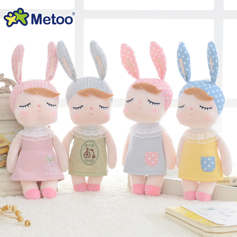 metoo咪兔安吉拉包包挂件钥匙扣毛绒玩具创意小公仔 儿童玩具