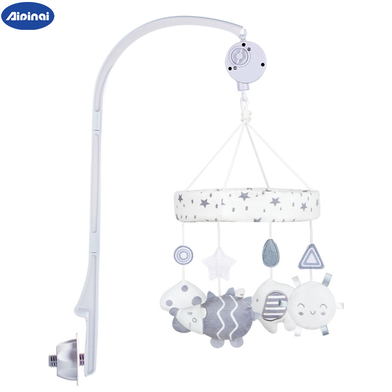 .婴幼儿床铃挂件玩偶儿童悬挂式音乐旋转床头铃宝宝安抚布玩具