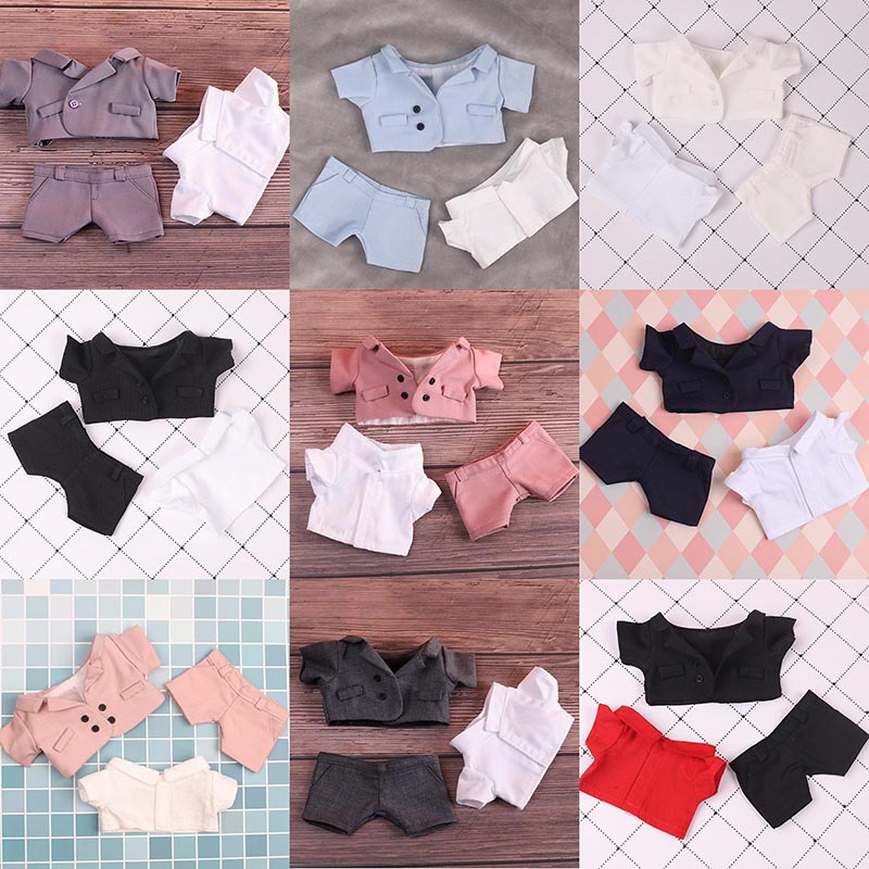 棉花娃衣20cm棉花娃娃西装马甲玩偶娃衣西装套装公仔娃娃西装西裤