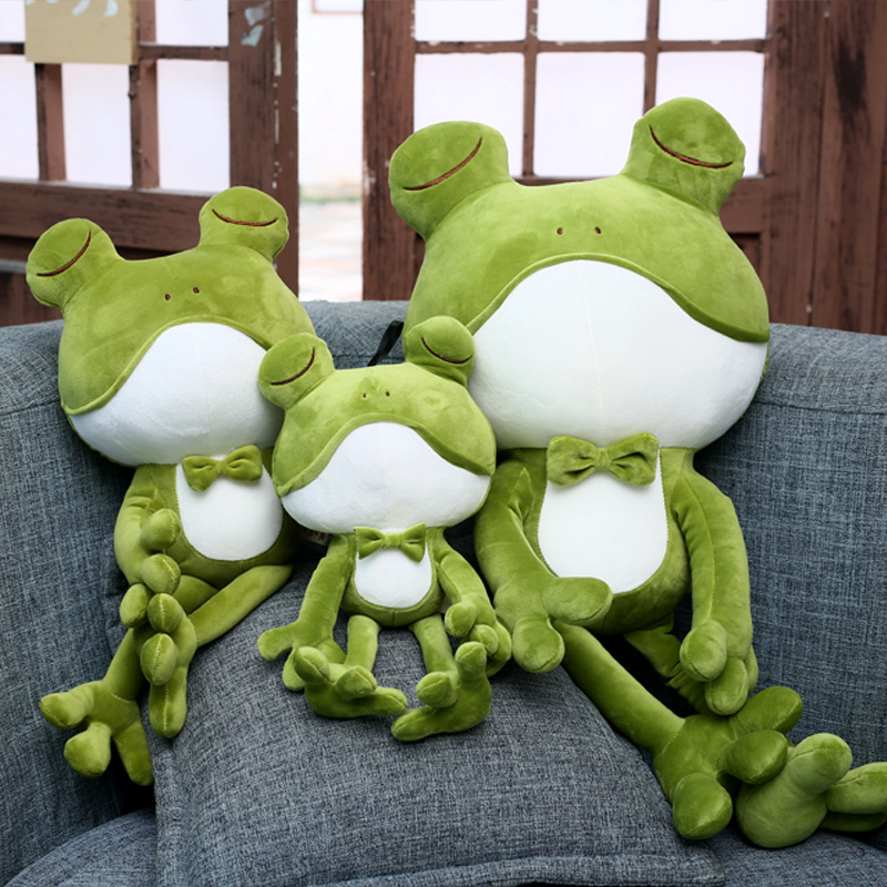 可爱青蛙抱枕男孩生日礼物毛绒玩具女生儿童睡觉布娃娃公仔男生款