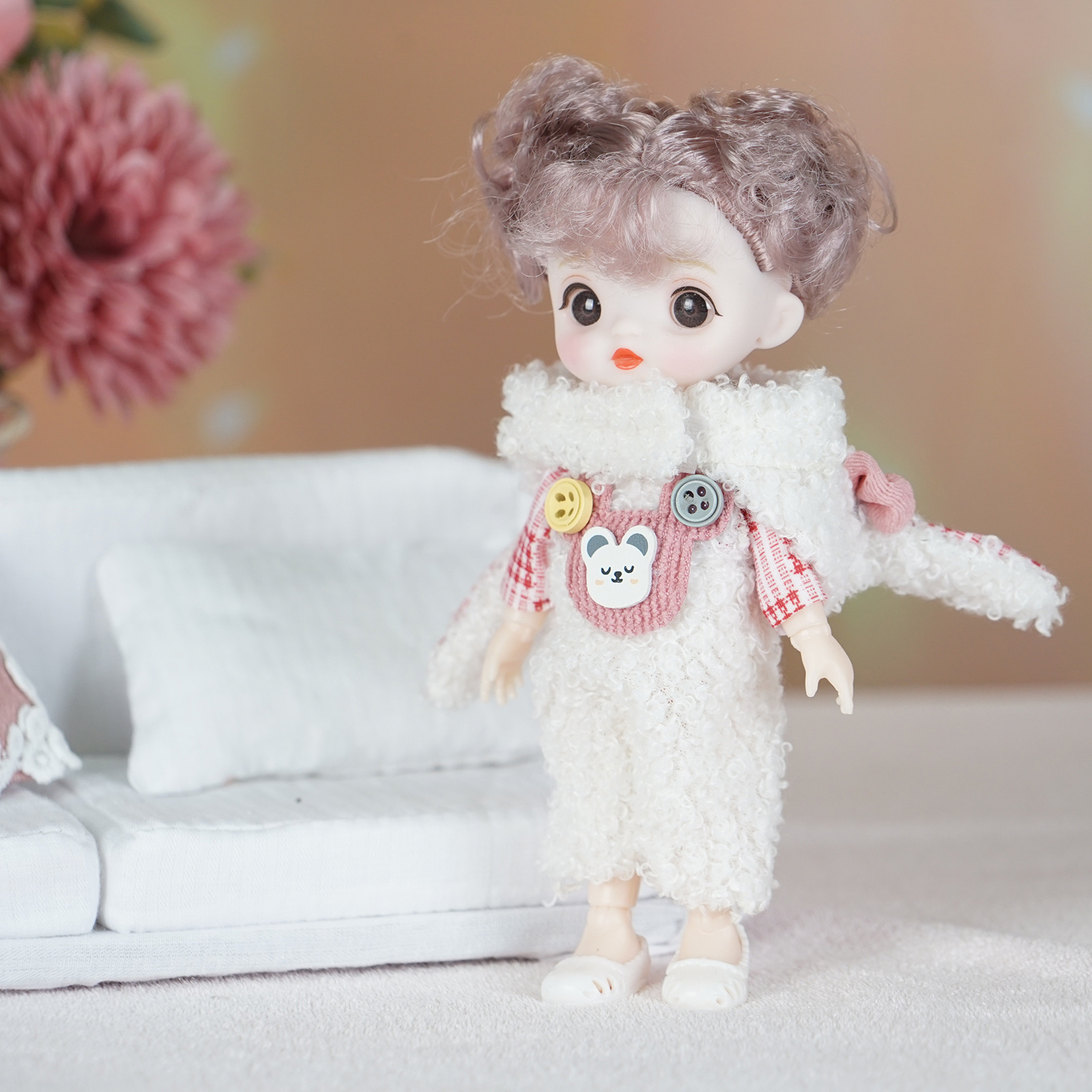 6寸8分bjd公主洋娃娃17厘米换装女孩玩具ob11衣服儿童培训班地推