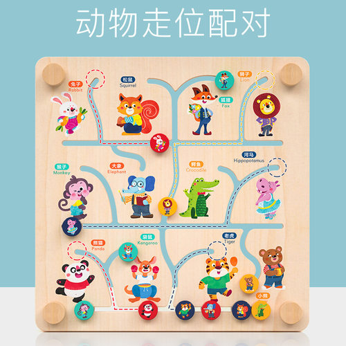 儿童数字字母走位迷宫配对 1-3岁宝宝早教启蒙专注力训练益智玩具