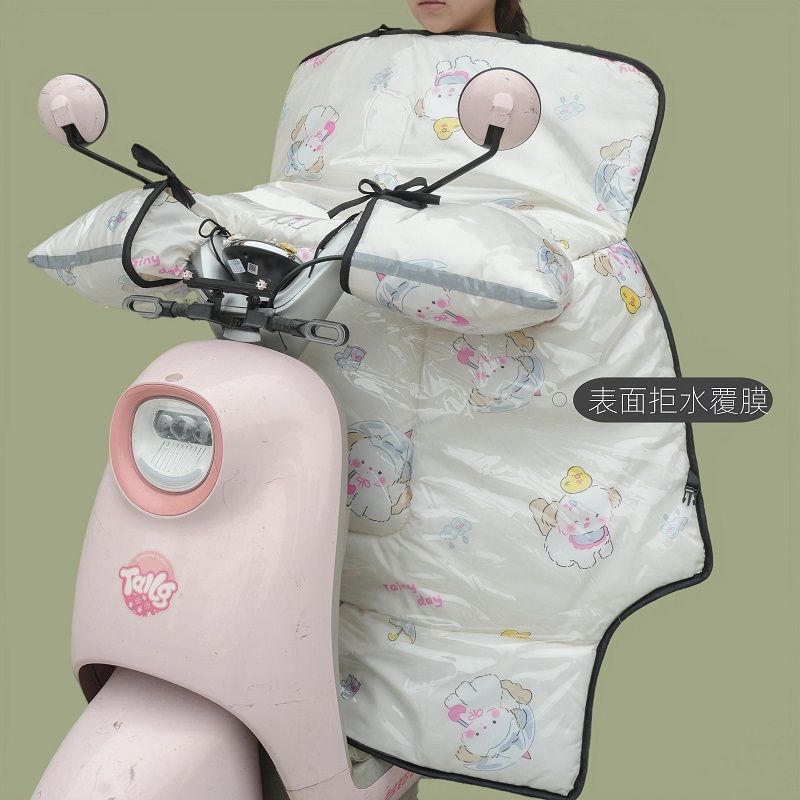 新钢化膜挡风被冬季加厚电动车冬款防水覆膜加绒挡风罩通用可收纳