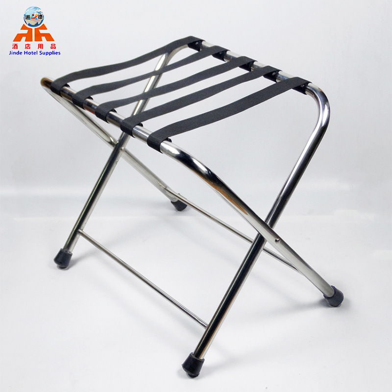 加厚不锈钢行李架置物架酒店行李架行李台放衣架托盘架