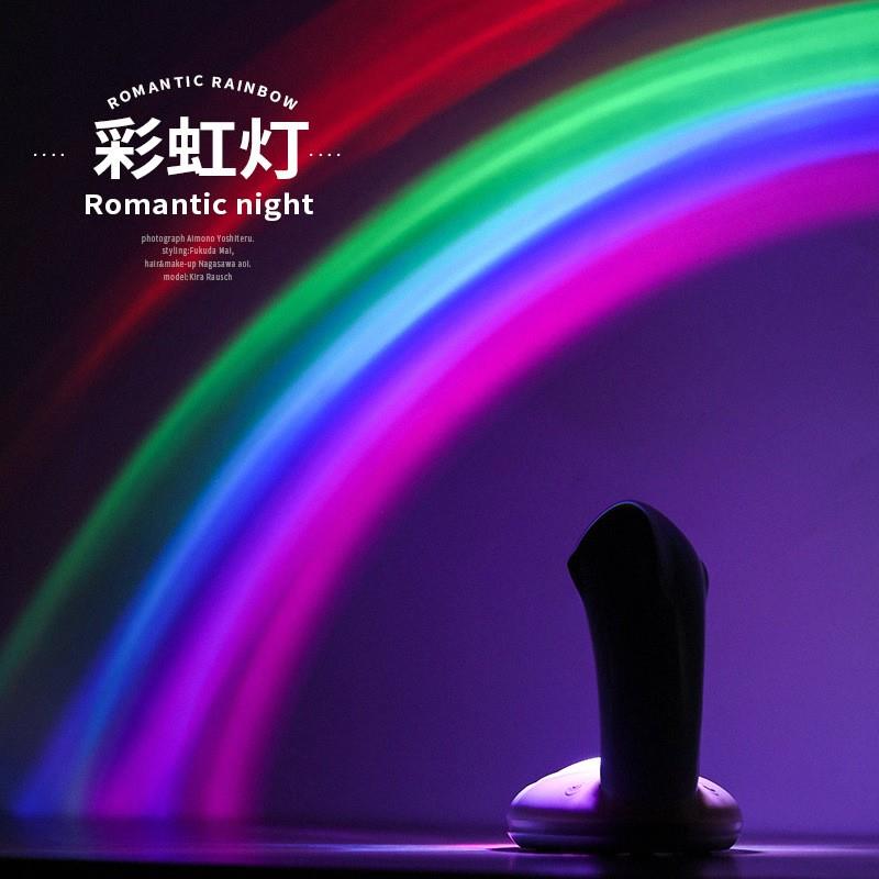 彩虹制造机海豚彩虹节日装饰网红抖音拍照浪漫创意七彩投影氛围灯