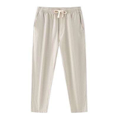 夏季裤子男100%纯棉吸湿排汗