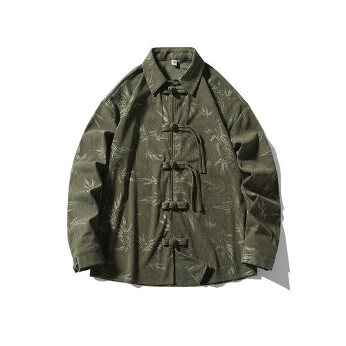 新中式国风衬衫大码潮流唐装