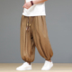 冰丝裤 中国风宽松阔腿裤 子男灯笼裤 透气休闲九分裤 薄款 2025夏季