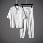 一套 休闲服男款 父亲节爸爸装 2025夏季 新款 中年套装 中国风