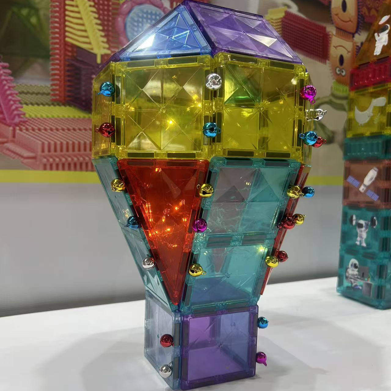 纳奇彩窗磁力片儿童益智玩具强磁吸拼装积木拼图3到6岁生日礼物,玩具/童车/益智/积木/模型,普通塑料积木,淘宝优惠券,粉丝福利购,淘宝优惠卷