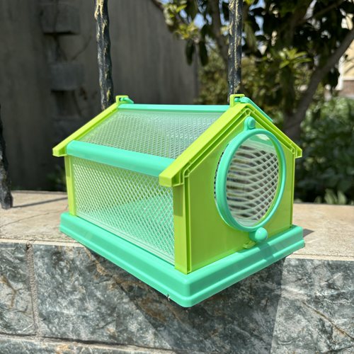 小学生蝈蝈饲养盒手提昆虫笼装蝴蝶笼子蚕宝宝蜜蜂昆虫盒蝉蜻蜓笼