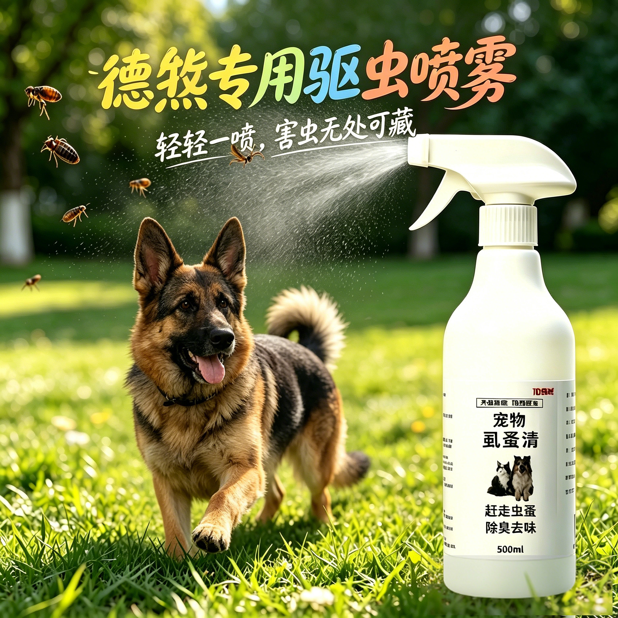 德牧专用狗狗外出小狗驱虫喷雾杀虫剂宠物友好防虫狗驱蚊虫去蜱虫