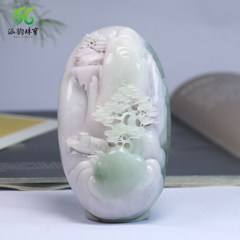 南阳独山玉手把件独玉小摆件一帆风顺手玩件收藏送礼藏品
