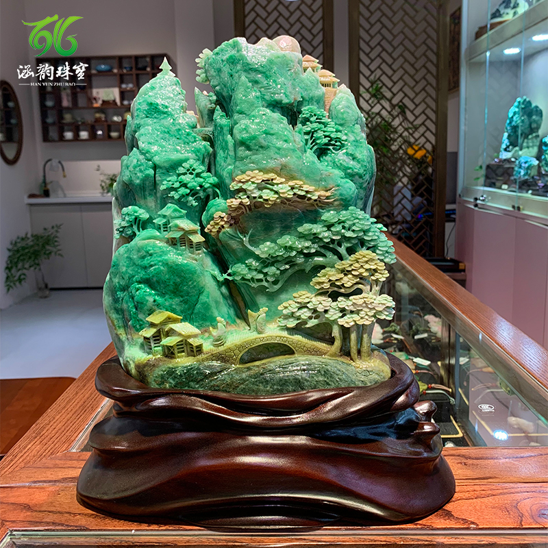 精品独山玉摆件大师作品步步高升天然玉石家居客厅礼品