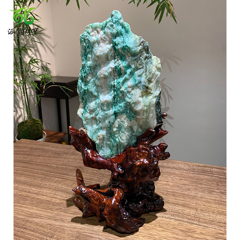 独山玉原石摆件时来运转天然玉石雕刻新中式家居长辈礼品收藏品