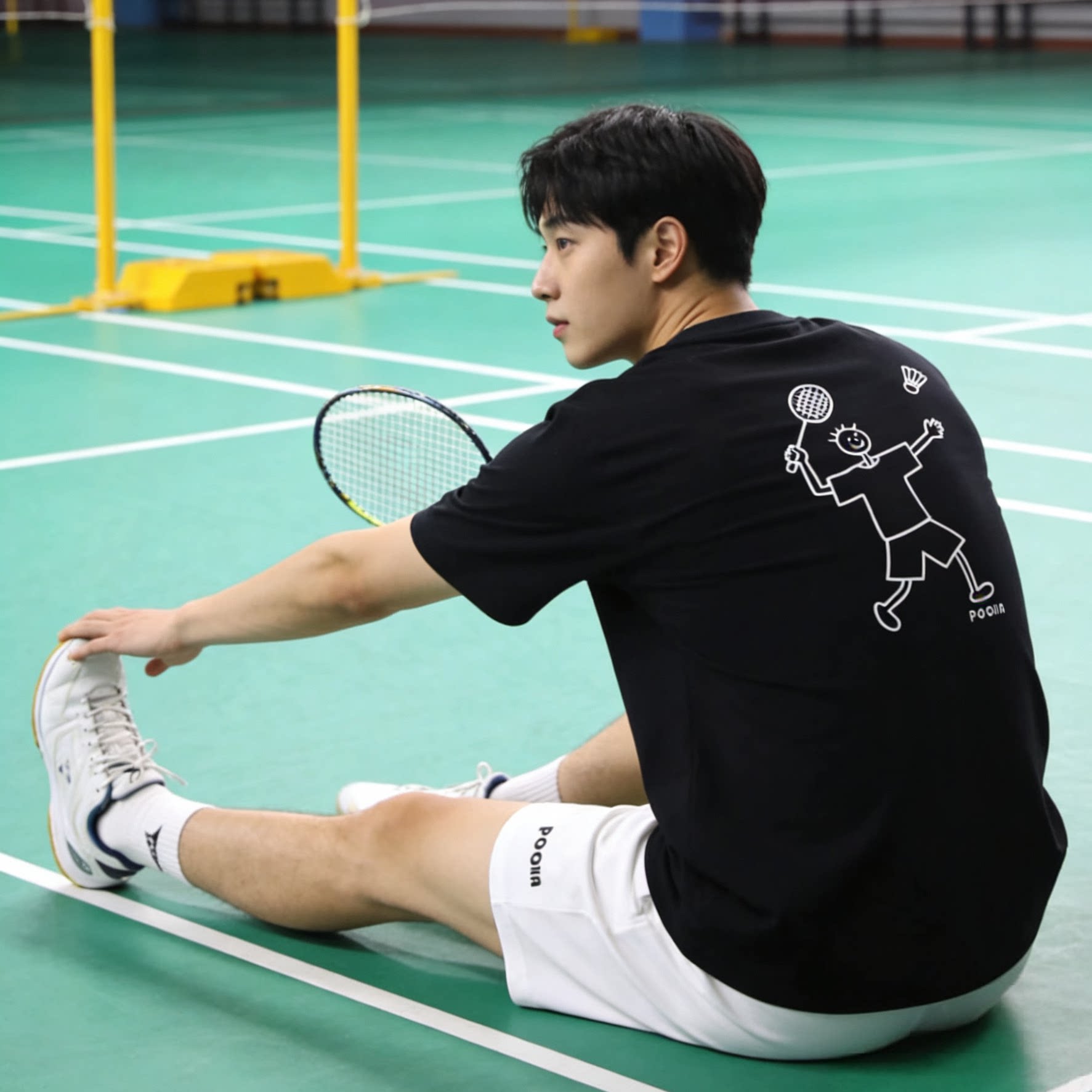 2026韩版羽毛球服短袖T恤男女文化衫球衣棉感速干运动服HC YY面料