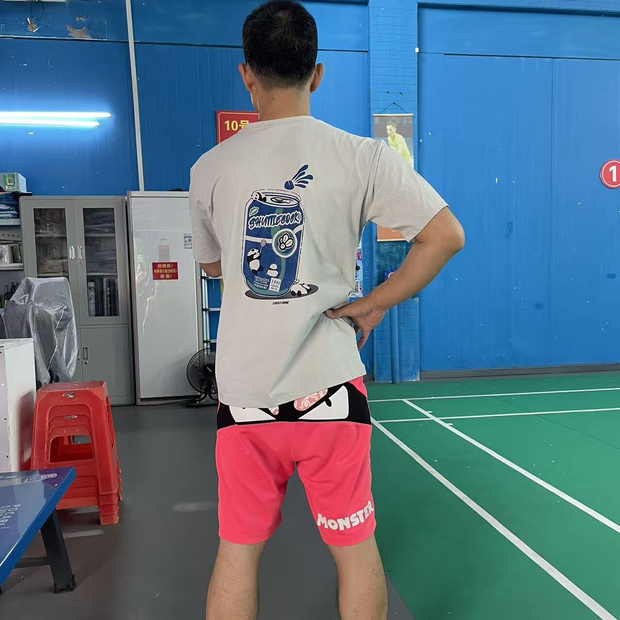 2026韩版羽毛球服短袖T恤男女文化衫球衣棉感速干运动服 YY面料