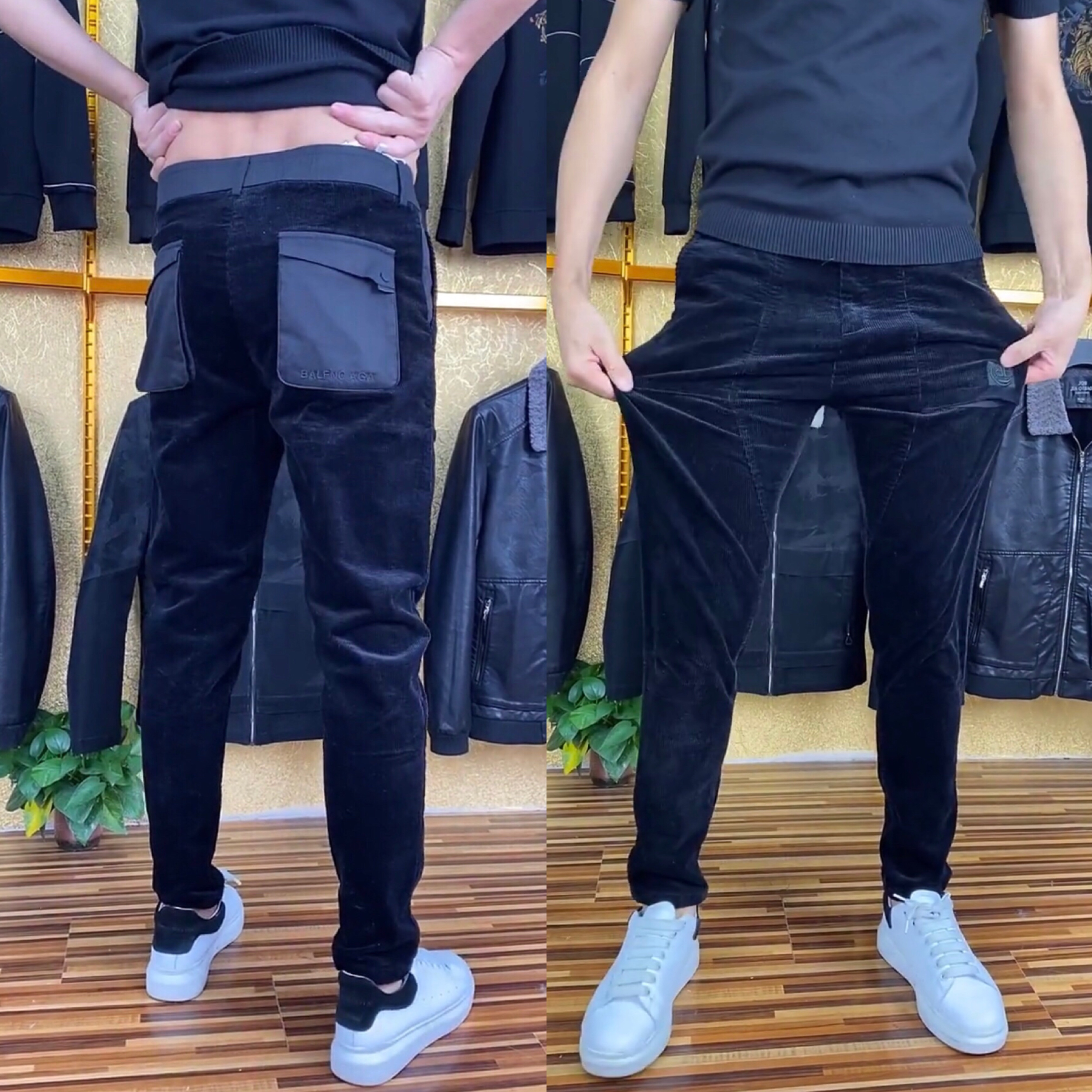 迷彩舒适商务休闲透气滑料小脚裤