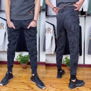 裤 911男士 花色时装 弹力舒适抖音快手同款 子男帅K 潮流六口袋小脚裤