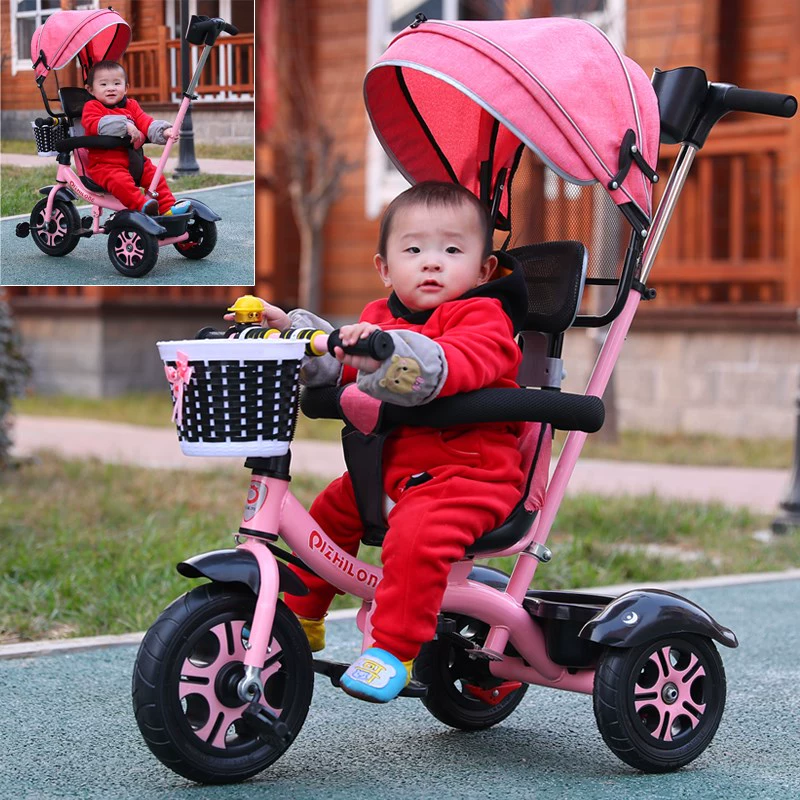 Xe đẩy trẻ em ba bánh xe ba bánh trẻ em Xe đẩy trẻ em 1-3-6 tuổi Xe đẩy trẻ em trẻ em xe đạp lớn - Con lăn trượt patinet / trẻ em