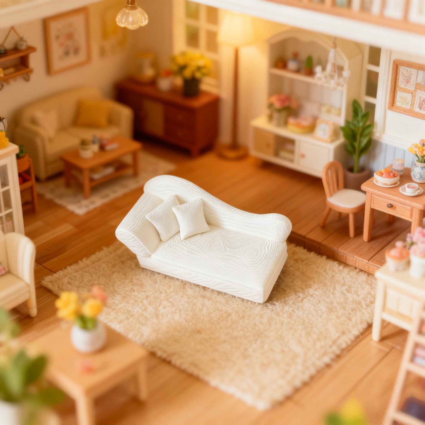 微缩场景迷你沙发 精致小巧 手办搭配 / 桌面装饰小神器