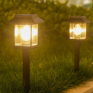 太阳能庭院灯户外防水别墅花园民宿装饰灯复古钨丝灯泡地插草坪灯