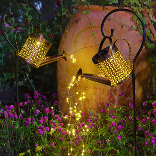 太阳能水壶灯户外布置庭院别墅花园景观灯镂空光影防水露台装饰灯