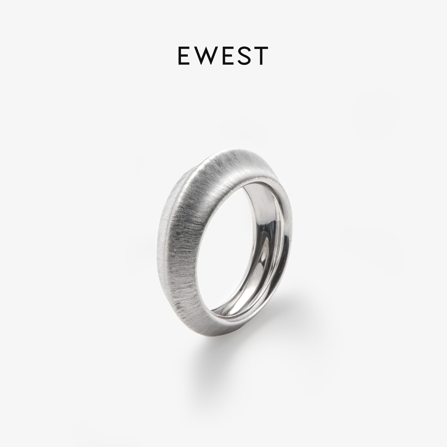 EWEST 新款器物陶罐细银戒指女简约小指中指食指戒原创设计尾戒