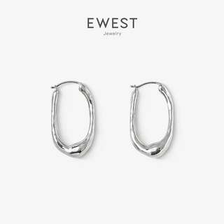 EWEST艺未 原创小众设计耳环女纯银耳钉简约高级耳坠精致耳圈耳饰