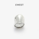 EWEST 新款 素银宽面戒指原创尾戒设计女小众气质食指戒高级感指环