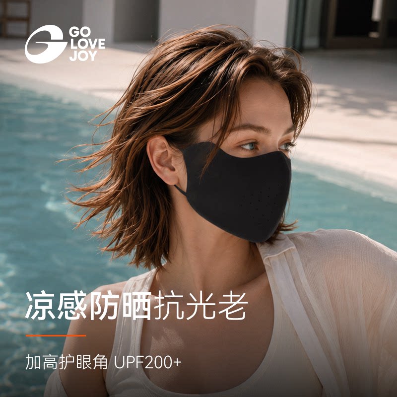 防晒口罩轻薄冰丝骑行面罩图片