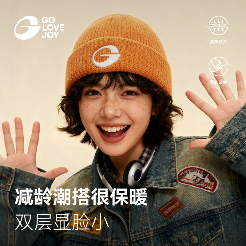 帽子女秋冬毛线帽大头围图片