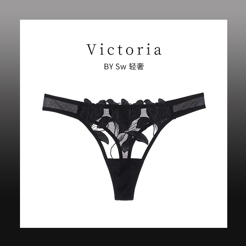 2022新款欧美宫廷蕾丝性感内裤女三角裤网纱绣花透气超薄丁字裤