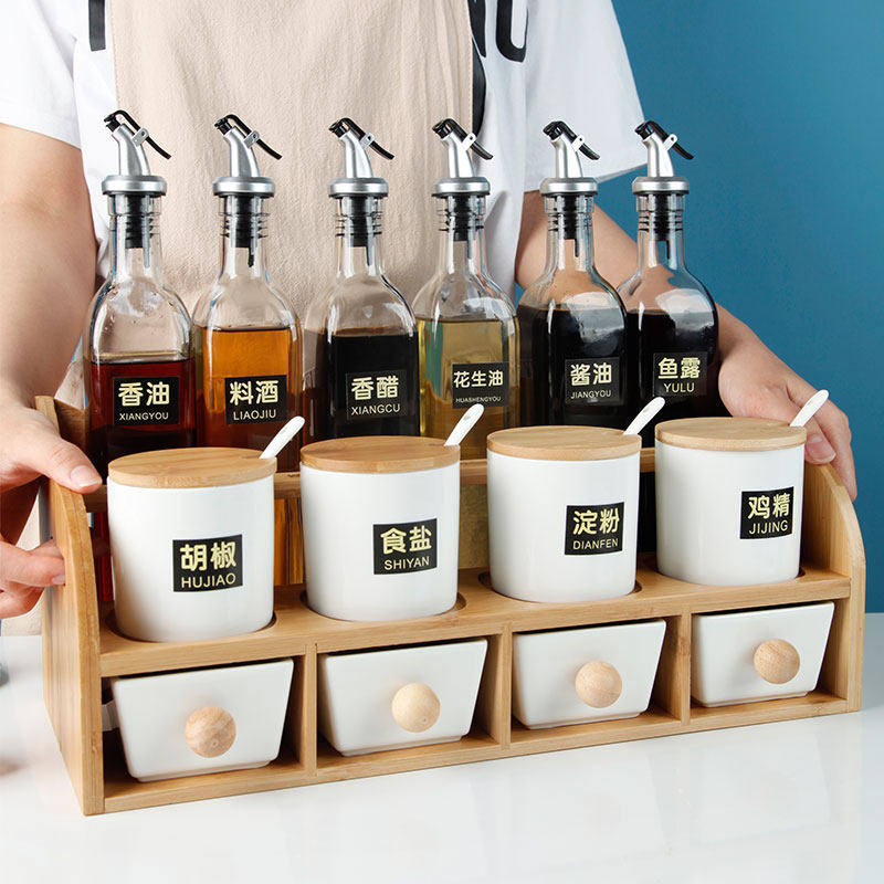 华孚家居陶瓷调味罐套装厨房家用油瓶调料瓶盐罐佐料调料罐组合装在类目 厨房/烹饪用具, 厨用小工具/厨房储物, 储物瓶罐/厨房储物器皿, 调味瓶罐中 - 来自Buy2taobao.com提供专业的淘宝代购服务