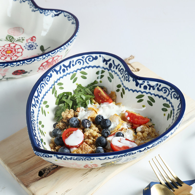 华孚蝶恋花心形碗爱心烤碗烘焙沙拉碗甜品浓汤碗芝士焗饭碗意面碗|msdalam kategori pinggan mangkuk, pinggan mangkuk, Bowl - dari Buy2taobao.com untuk memberikan perkhidmatan ejen Taobao profesional membeli