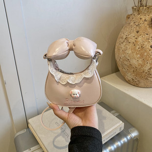 2026新款时尚女童包包洋气蝴蝶结云朵手拎包可爱女孩单肩包斜挎包