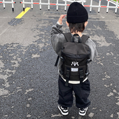 幼儿园儿童书包男童潮酷轻便双肩包时尚 字母小背包休闲帆布旅游包