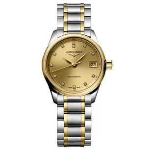 Longines浪琴名匠系列18k金色女士自动机械手表腕表L2.257.5.37.7