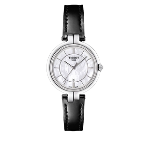 TISSOT 真皮带防水石英女表T094.210.16.111.00 弗拉明戈系列时尚