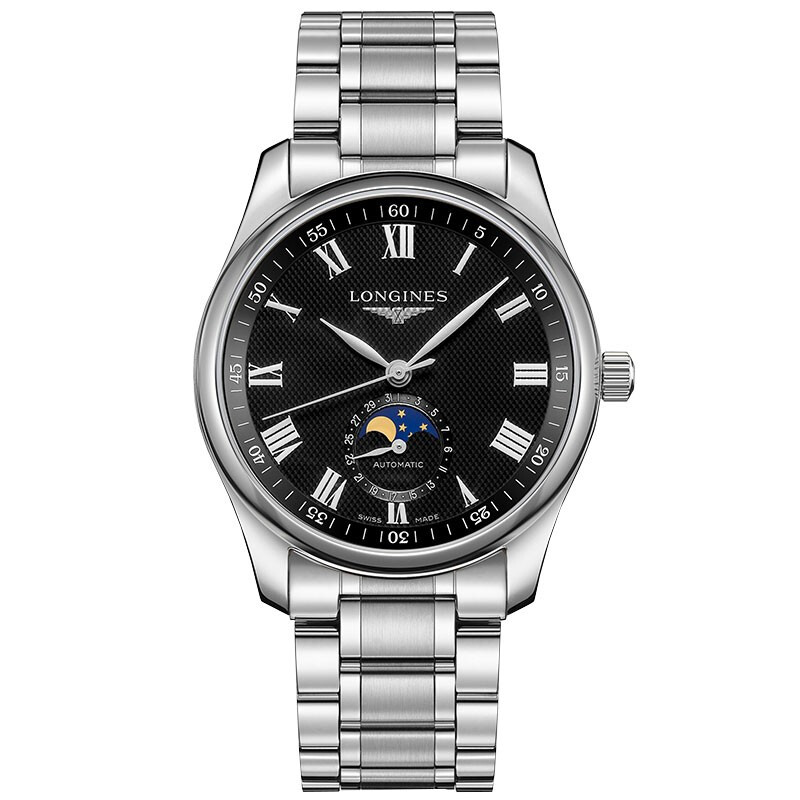 longines浪琴正品手表名匠月相男