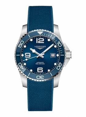 Longines浪琴正品手表男 康卡斯机械陶瓷外圈潜水表L3.781.4.96.9