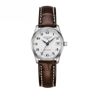 瑞士浪琴longines名匠系列机械女表 皮带女手表L2.128.4.78.3