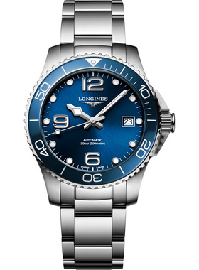 Longines浪琴康卡斯39mm自动机械潜水钢带运动男表L3.780.4.96.6