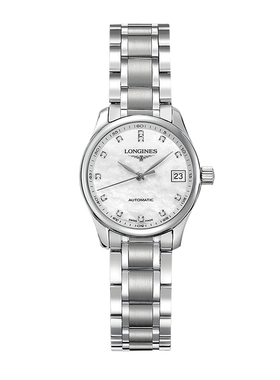 瑞士浪琴longines名匠系列贝母镶钻机械手表女表L2.128.4.87.6