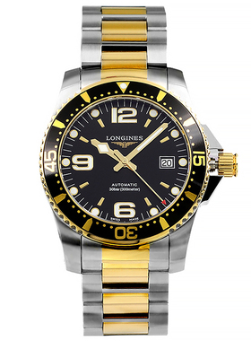瑞士浪琴LONGINES康卡斯系列间金潜水腕表机械男表L3.742.3.56.7