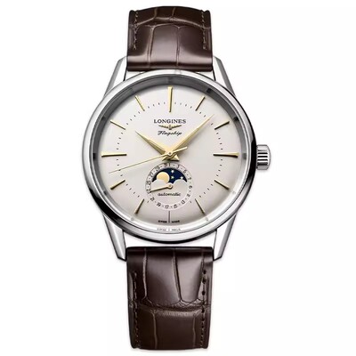 浪琴月相复古经典机械腕表