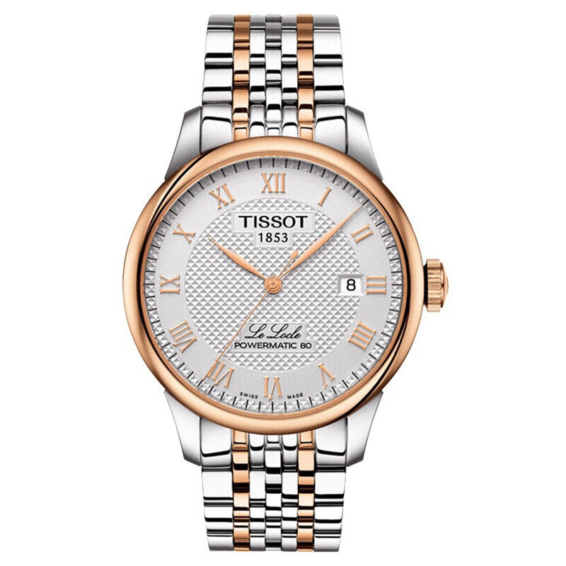 tissot天梭正品手表男力洛克机械情侣表玫瑰金t006.407.22.033.00