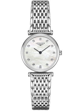 Longines浪琴正品手表嘉岚系列贝母镶钻石英女表L4.209.4.87.6